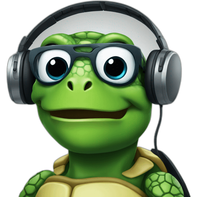 Dj turtle emoji