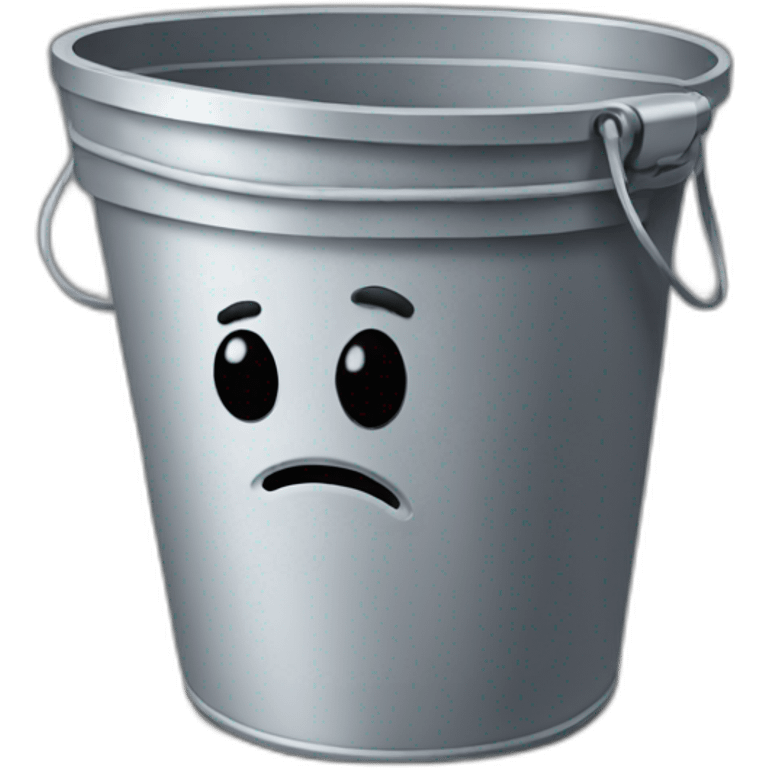 Sad wastebucket  emoji