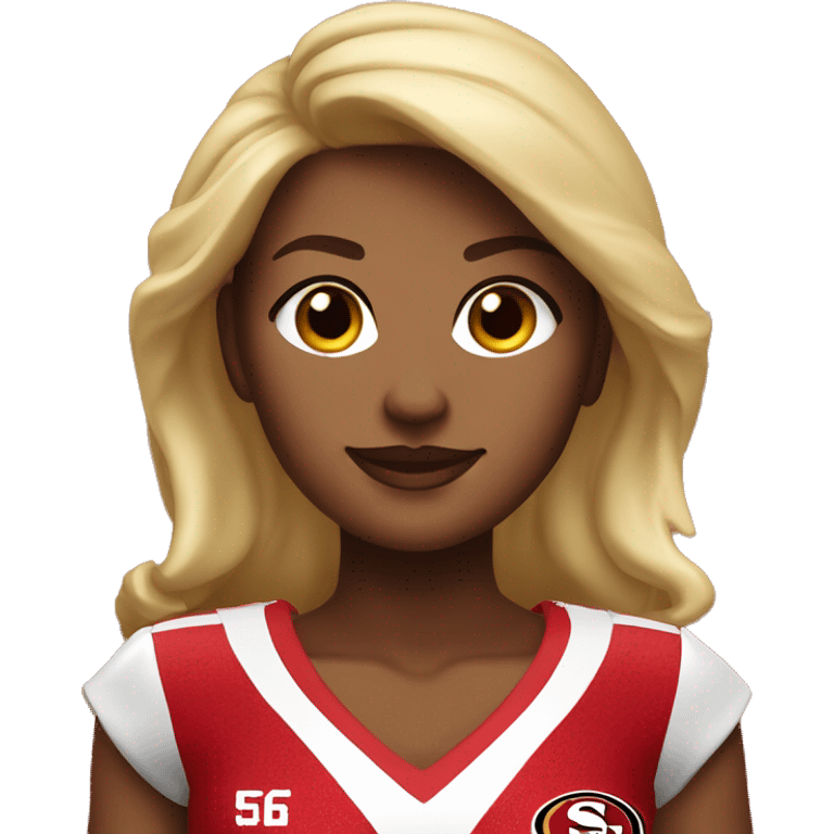 SF 49er cheerleader tan skin emoji