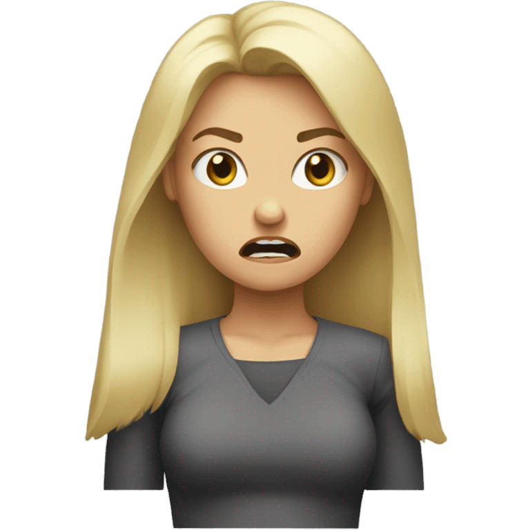 Blond girl angry  emoji