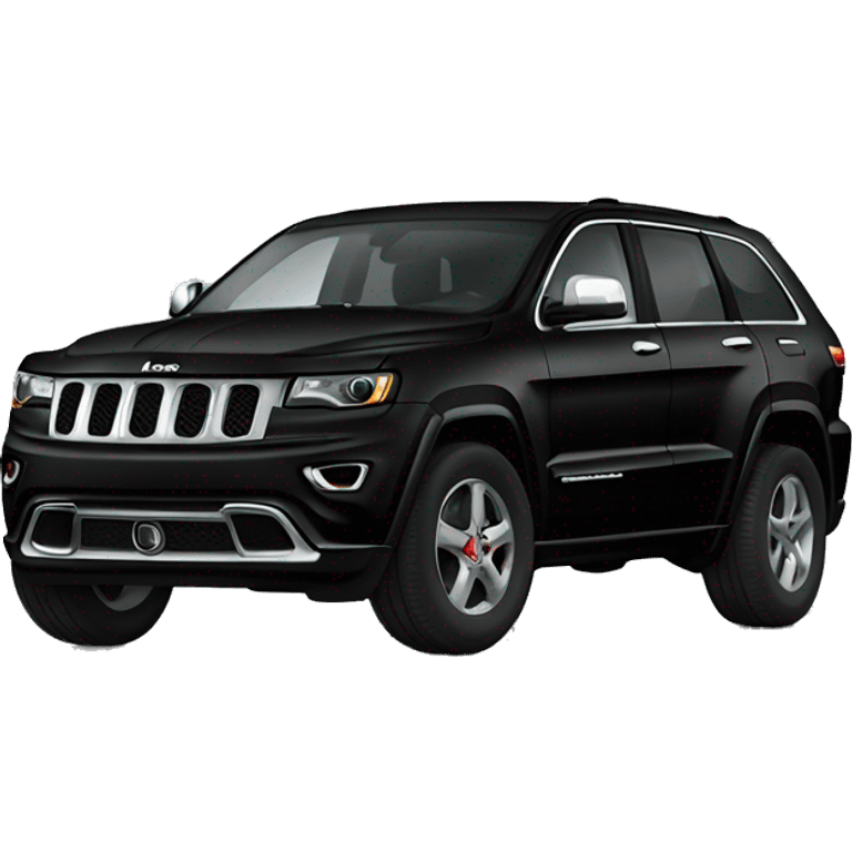 A black Jeep grand Cherokee  emoji