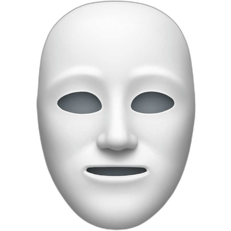 blank white mask emoji