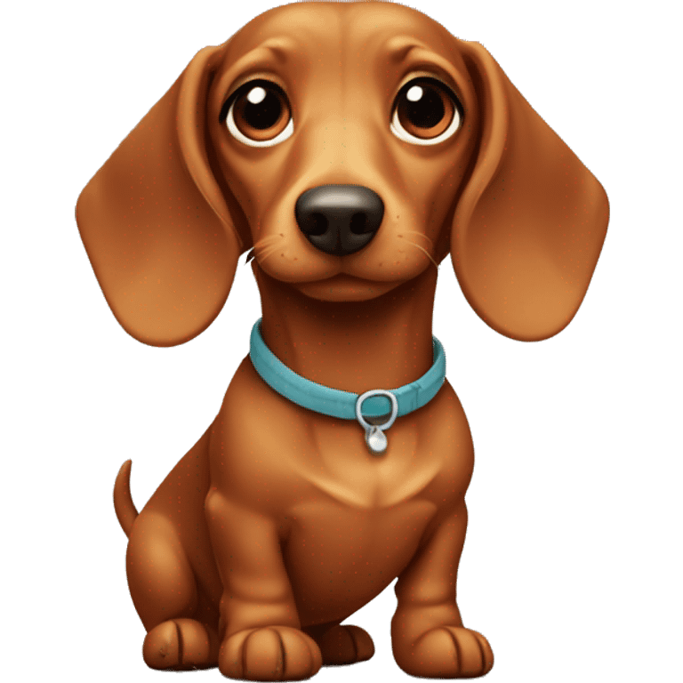 a cute dachshund  emoji