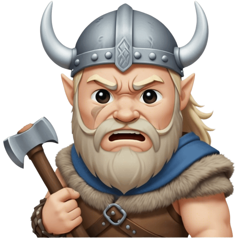 crying Viking with an ax in his hands
realistic emoji