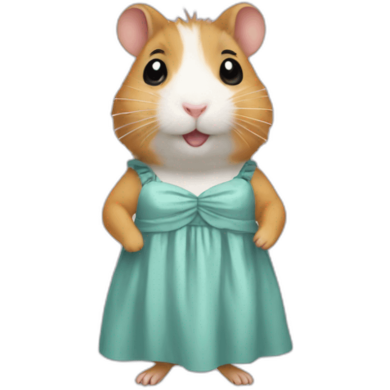 Hamster in a dress emoji