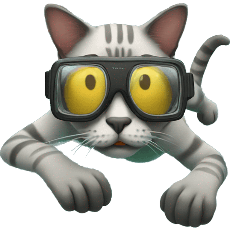 cat snorkeling emoji