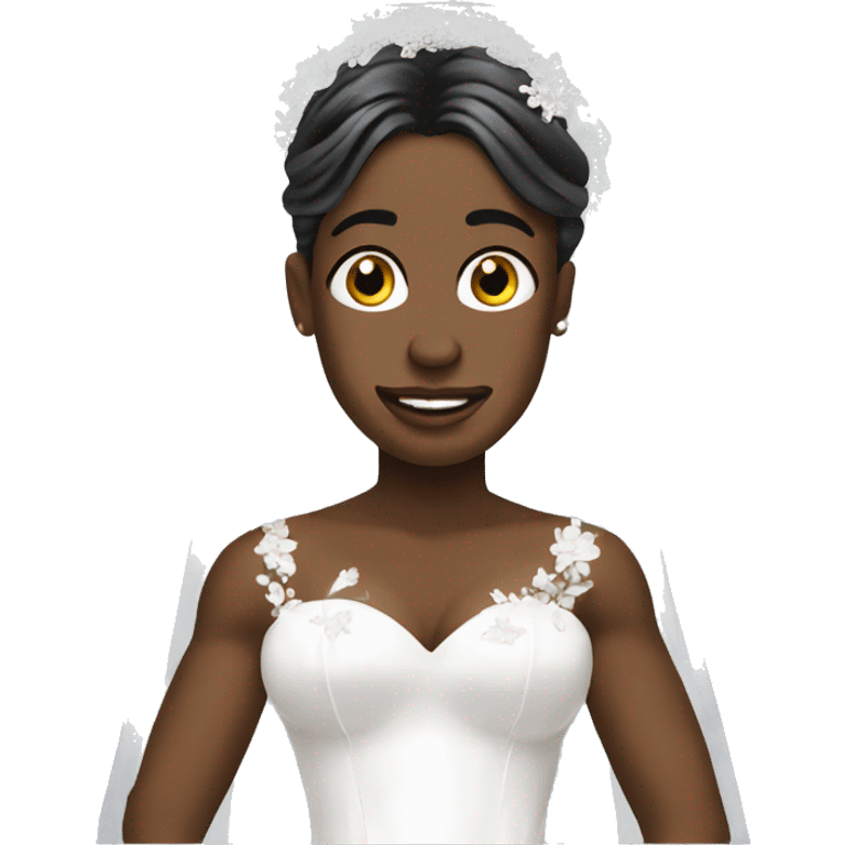 Travis scott as a Emoji wearing a bride dress emoji