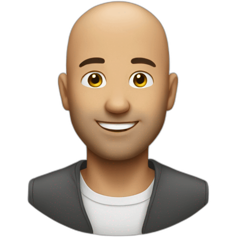 Bald Man congrats emoji