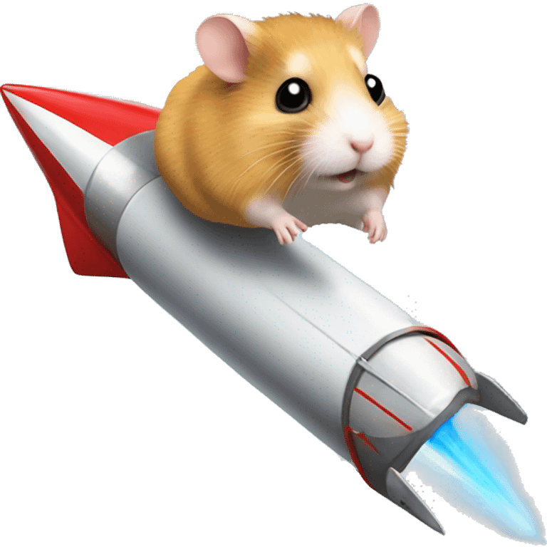 Hamster on Lance rocket emoji