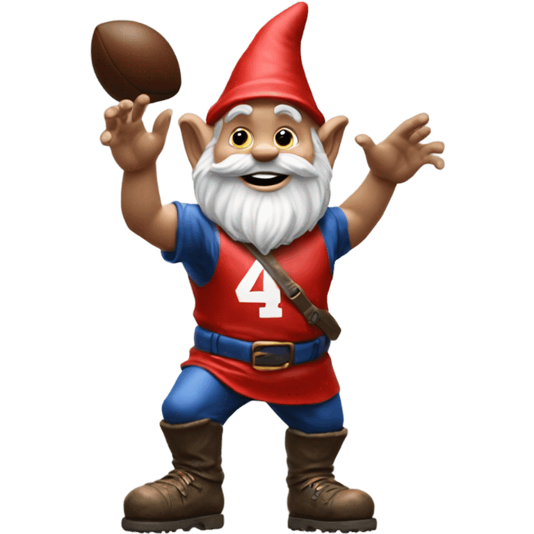 Garden gnomes doing the heisman trophy pose  emoji