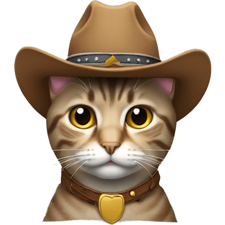 cat wearing a cowboy hat  emoji