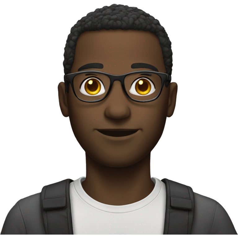 Black guy glasses  emoji