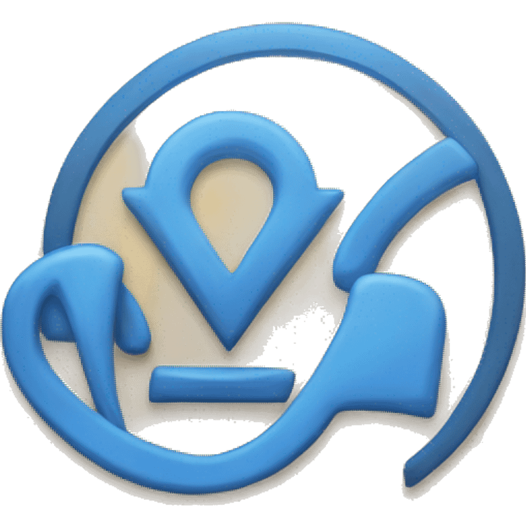 Blue telegram verification logo emoji