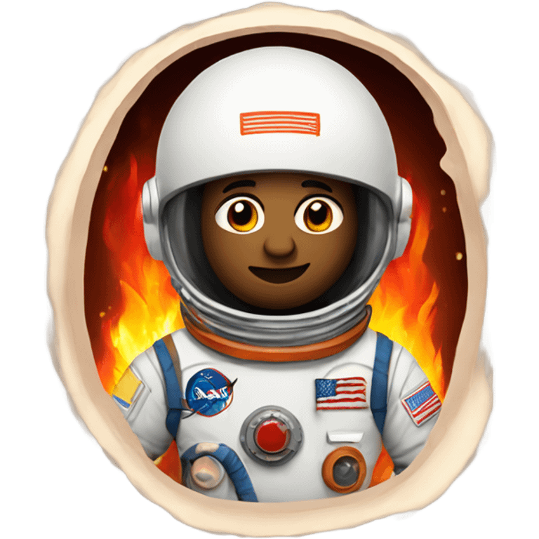 Mars astronaut fire emoji