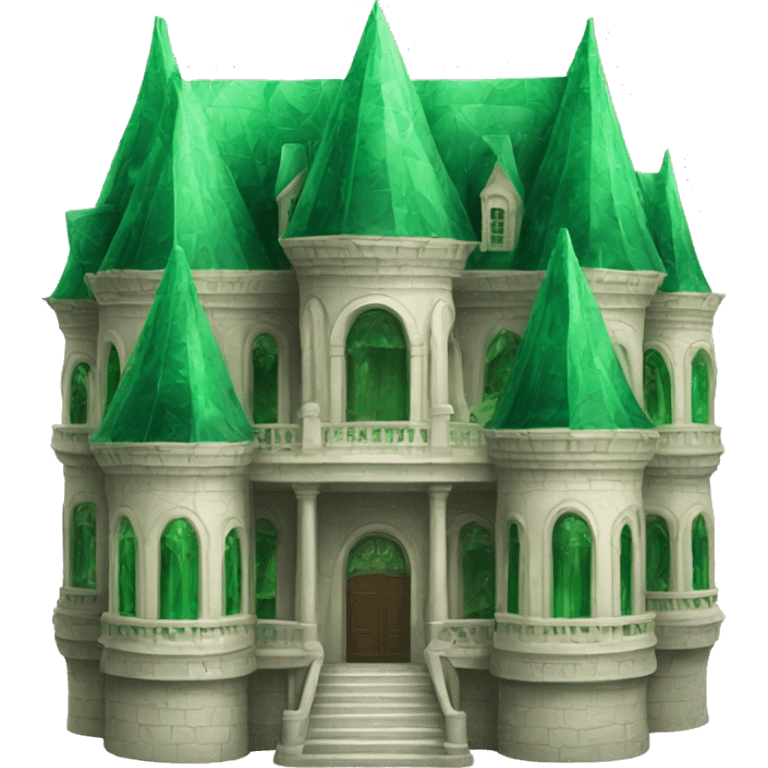 Palace made out of emerald emoji