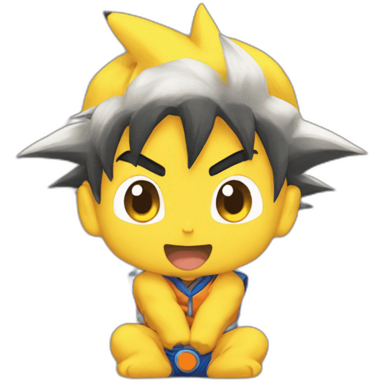 Goku with Pikachu emoji