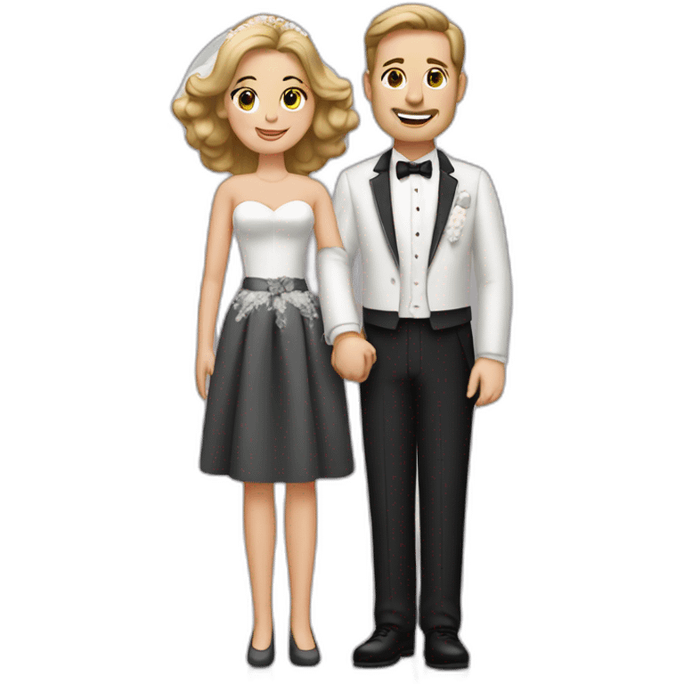 Couple 30 anniversary bridal emoji