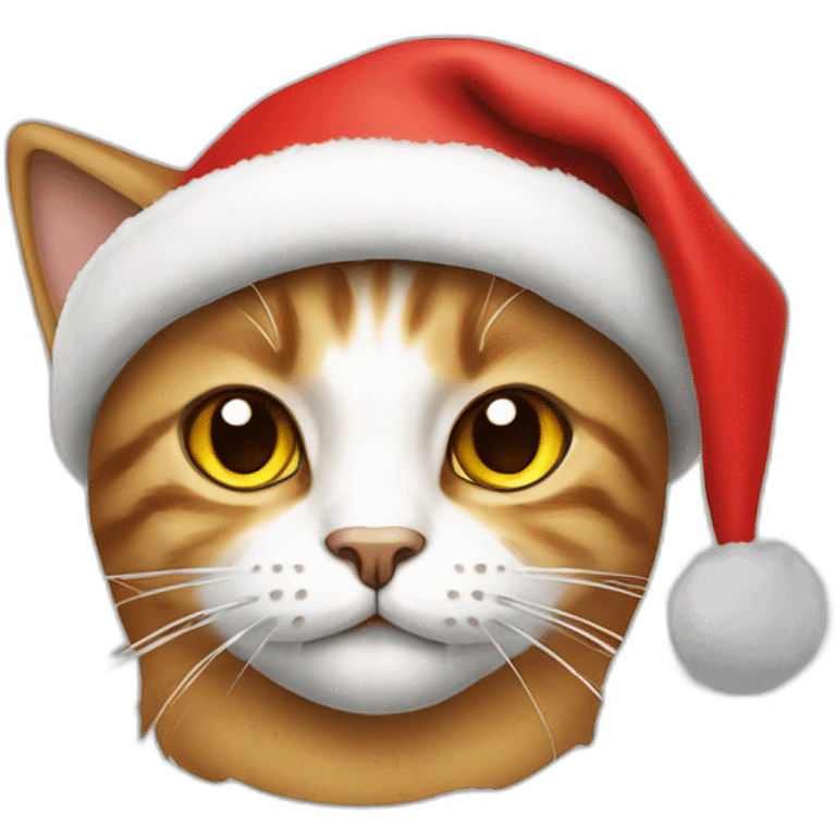 Cat Santa hat emoji