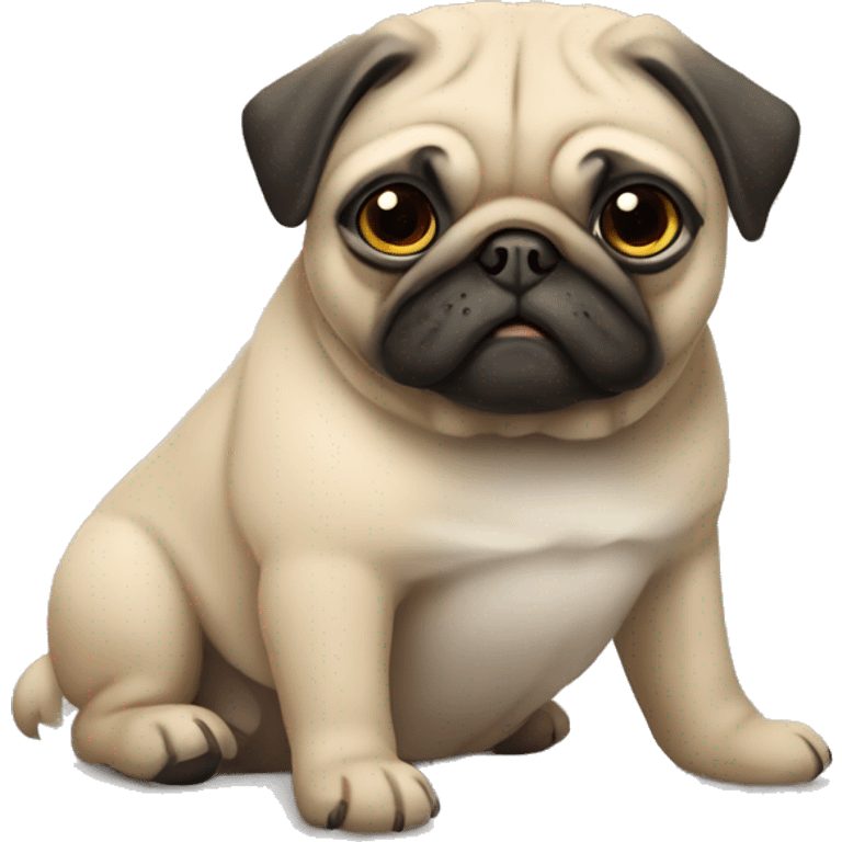 pug under protection emoji