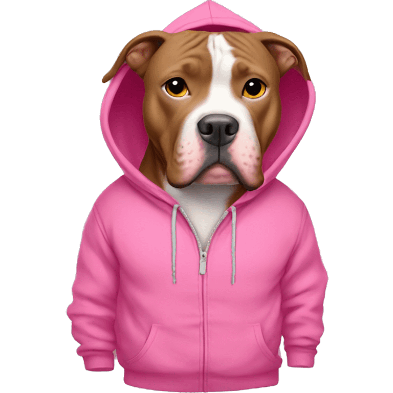 pitbull using a pink hoodie emoji