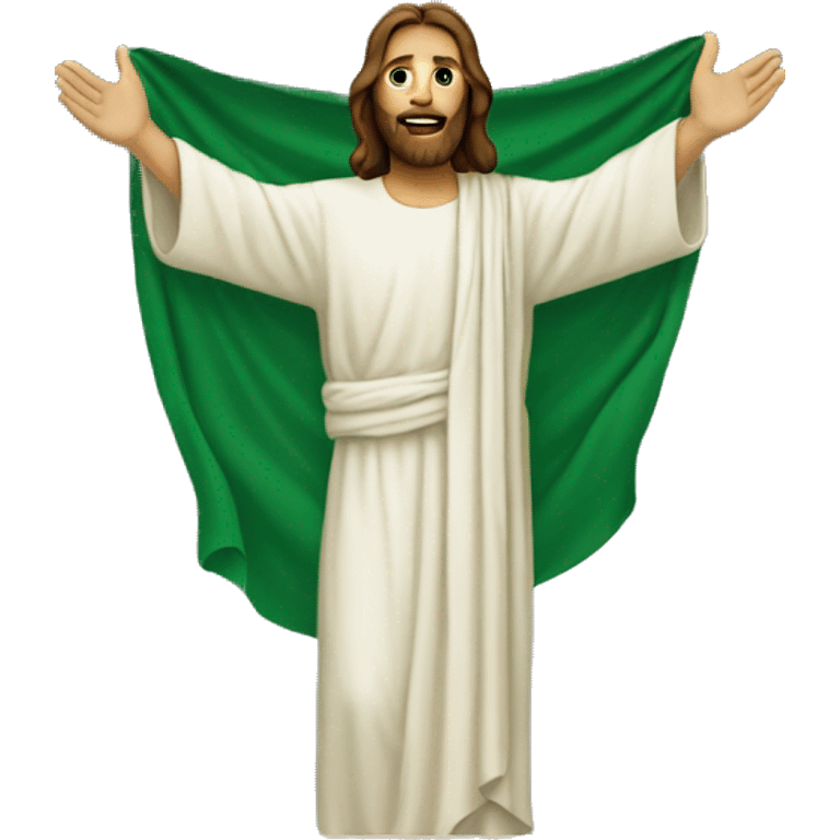 Jesus Christ supporting Pakistan  emoji