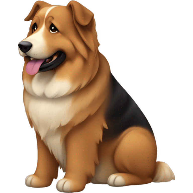 Chow shepherd loves at basset hound emoji