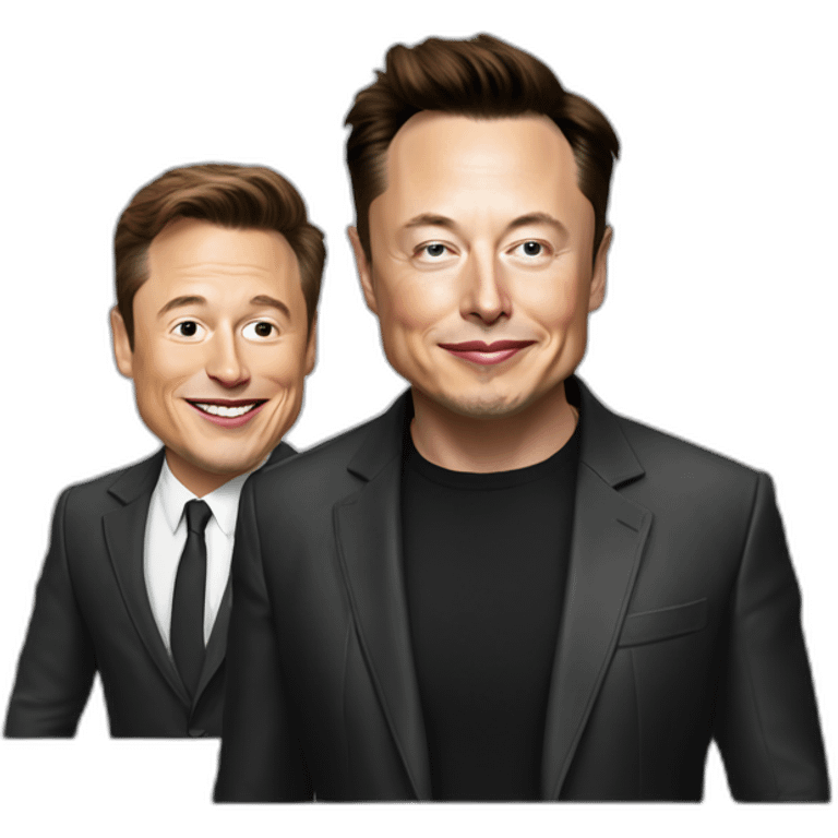 Elon musk with Dwayne Jonson emoji