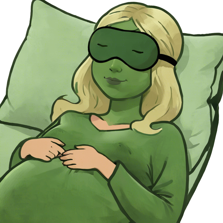 Pregnant blonde sleeping emoji