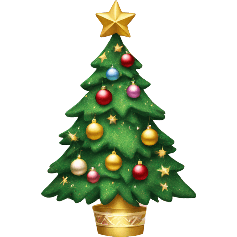 Glamours Christmas tree  emoji