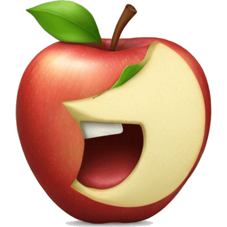 Bitten apple emoji