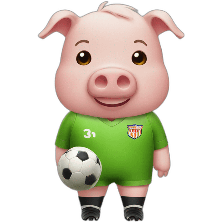 Soccer pig player emoji