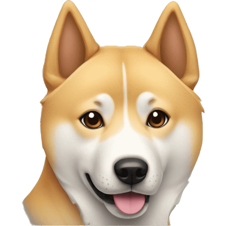 jindo dog with asymmetrical coloring emoji