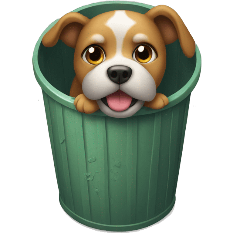 Dog in trash  emoji