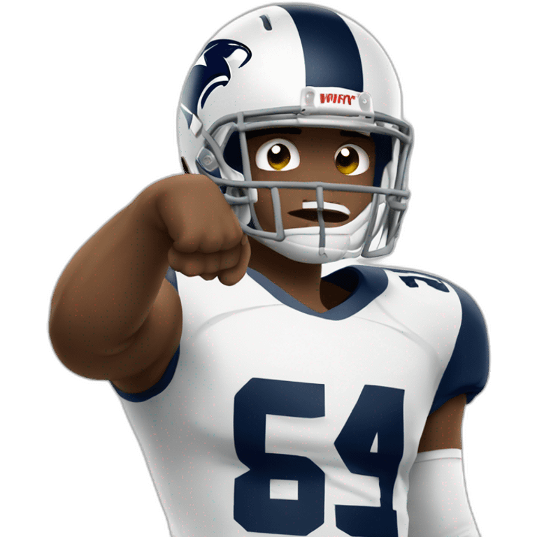 american football player thumbs down emoji