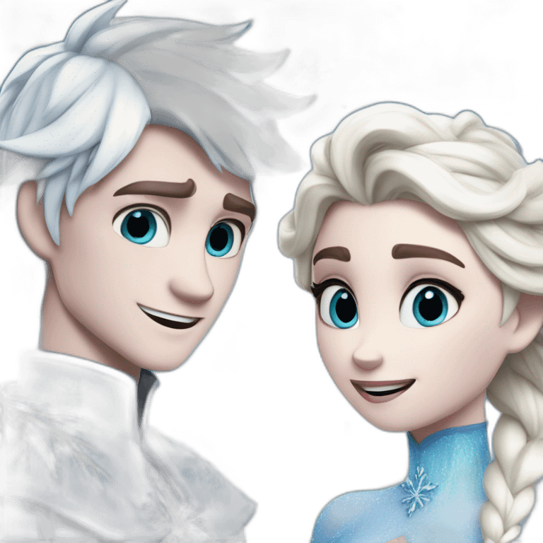 elsa x jack frost emoji