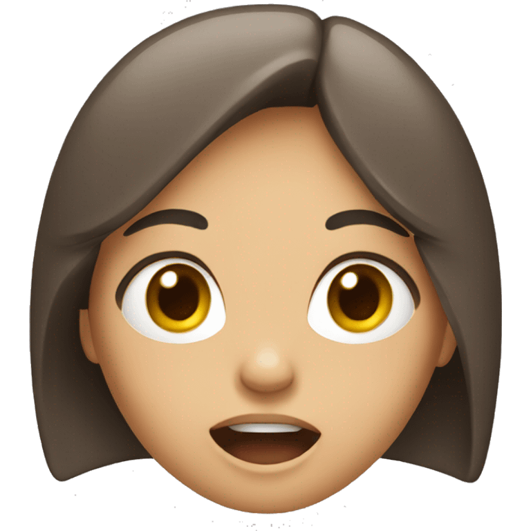 Girl with open mouth emoji