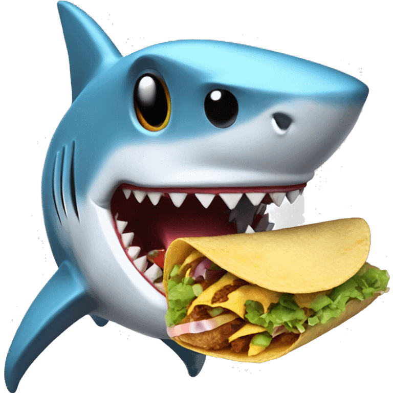 Shark eating a taco  emoji