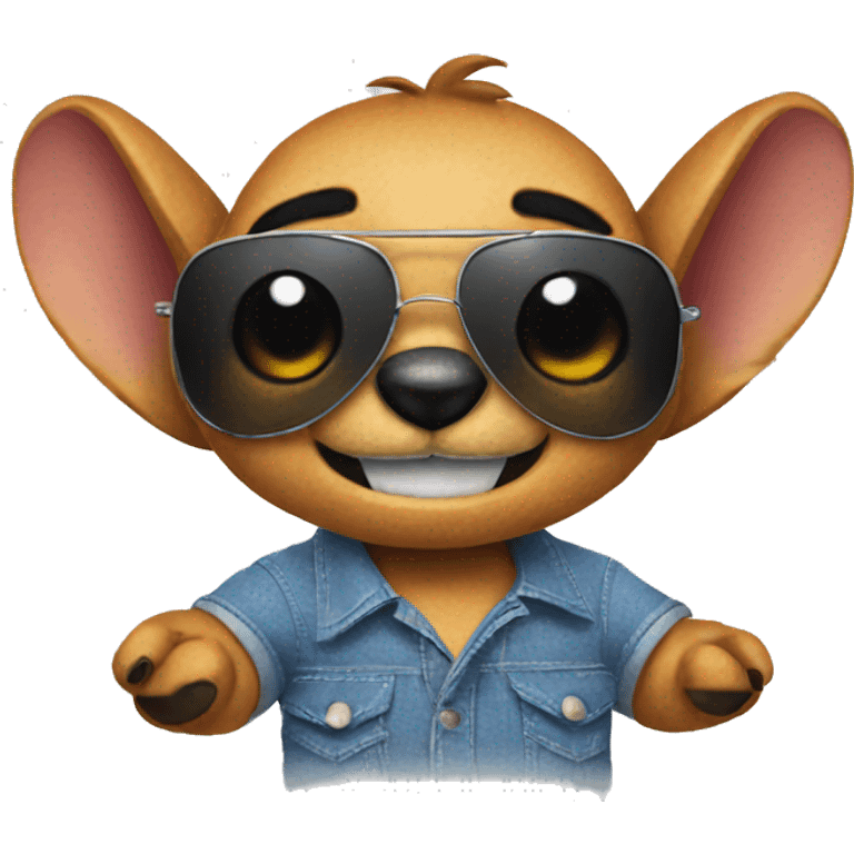 Stitch with sunglasses  emoji