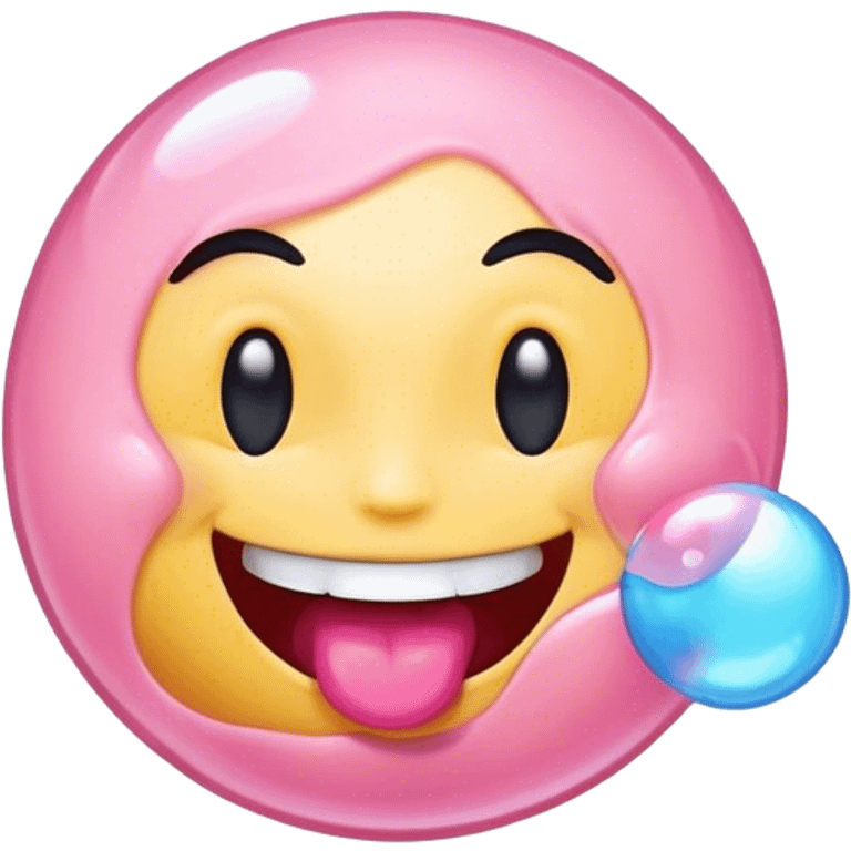 emoji blowing bubble gum  emoji