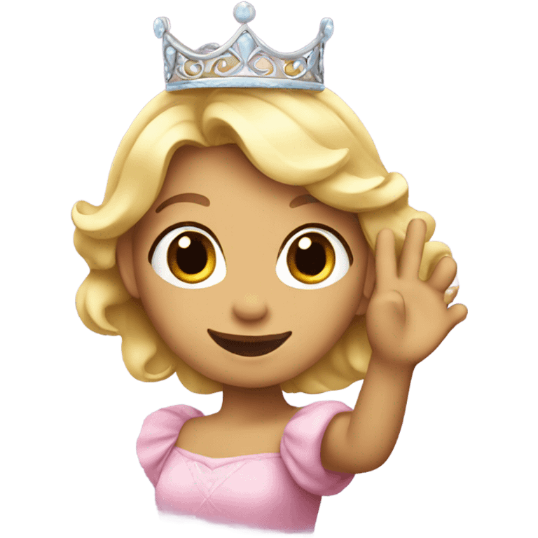 Princess waving emoji