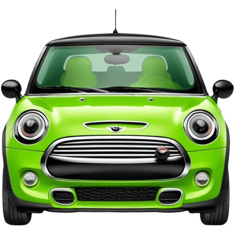 Electric green mini cooper emoji