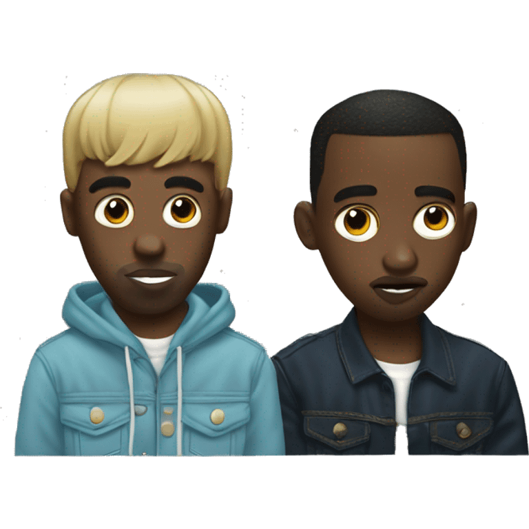 kanye y tyler, the creator making music emoji