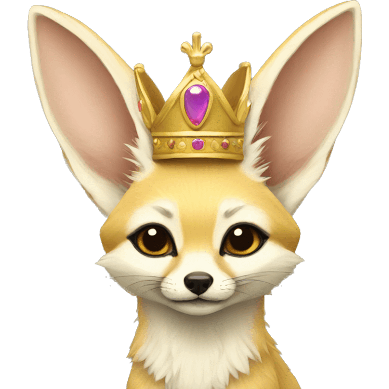 Fennec with a crown emoji