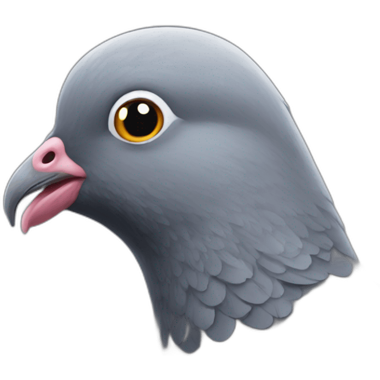 Pigeon with human beard emoji