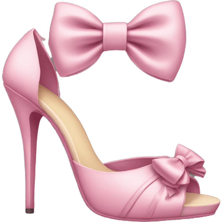 High heels with a bow emoji