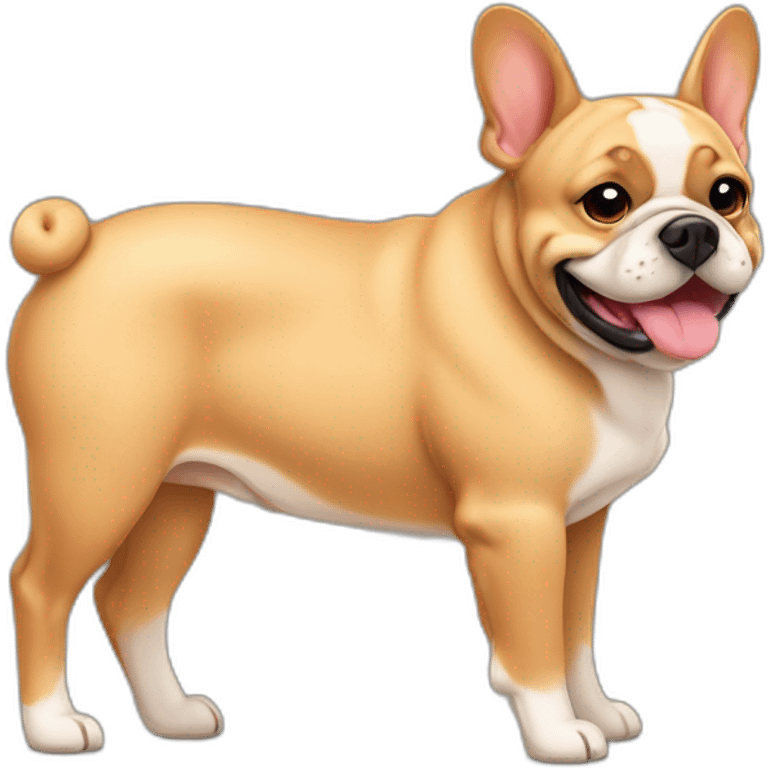 Fat fawn French buldog emoji