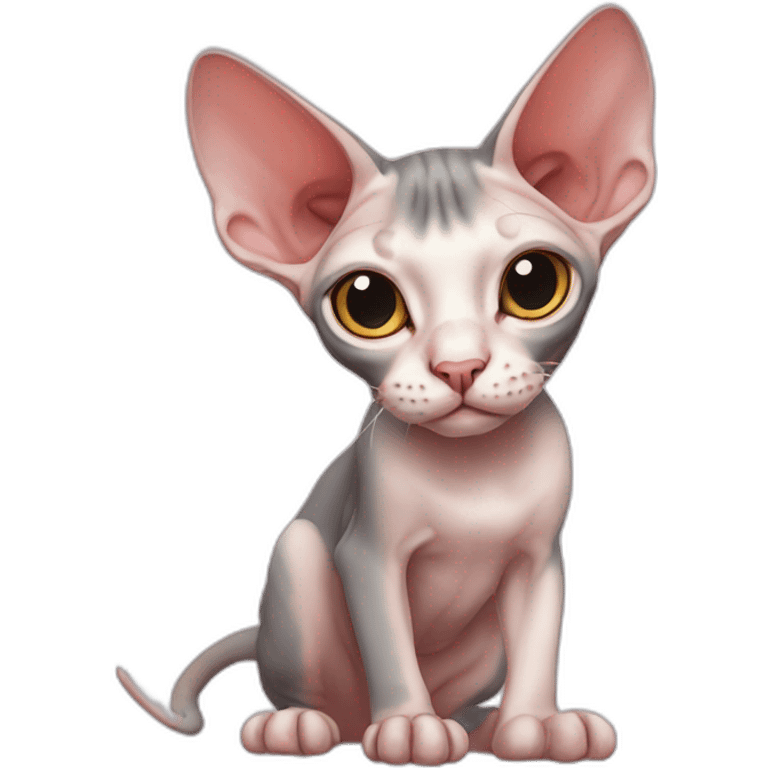 bicolor sphynx cat emoji