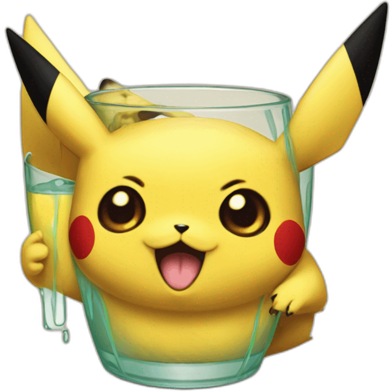 Pikachu-drink-beee emoji