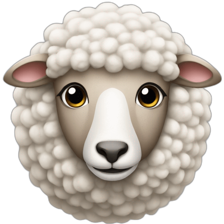 Sheep with humain face emoji