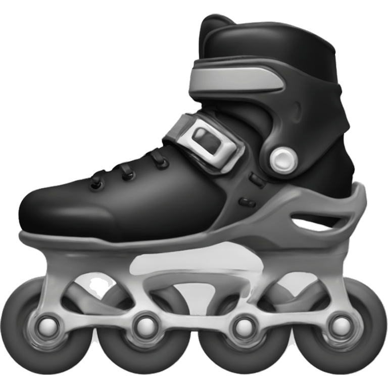 a black rollerblade inline skate emoji